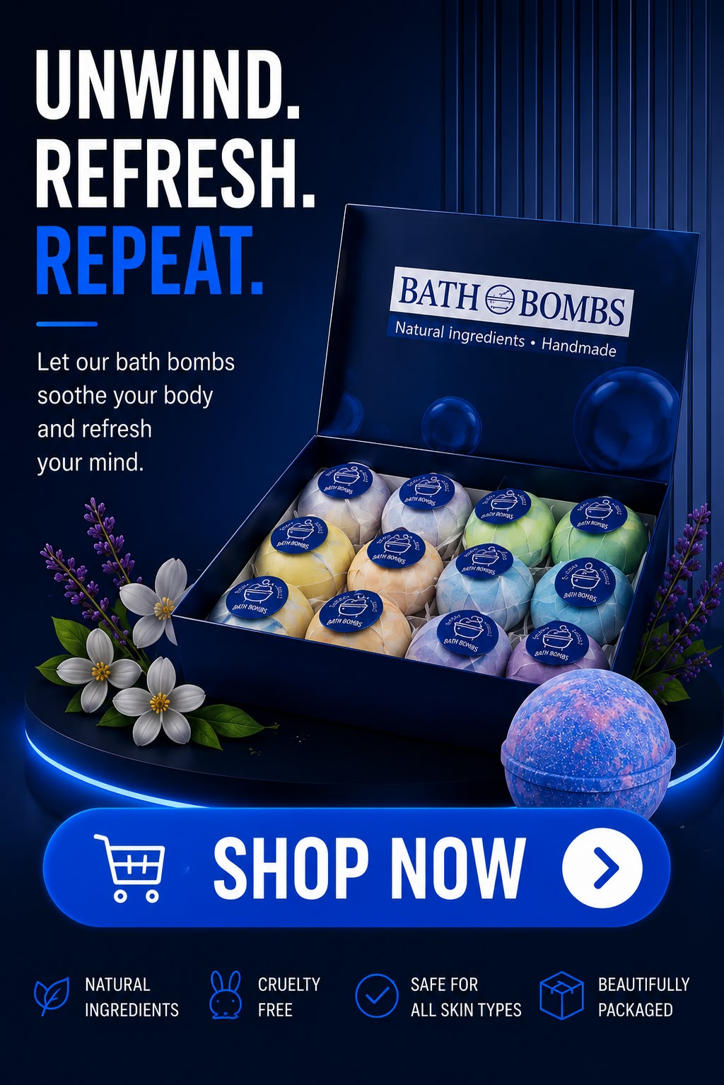 Perspectaa Dinosaur Bath Bomb with Surprise Toy & Essential Oils - Landing Image 4