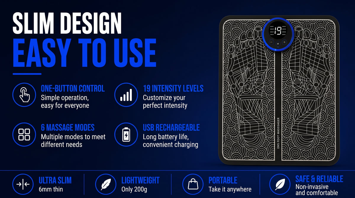 Perspectaa EMS Foot Massage Pad with Pulse Technology - Landing Image 4