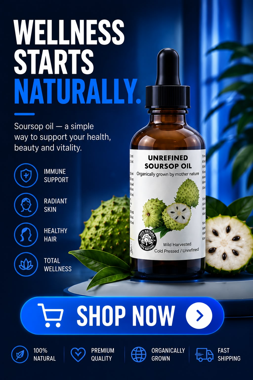 Perspectaa Best Nature's Cosmetics Organic Soursop Oil - Landing Image 4
