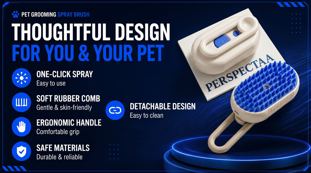 Perspectaa Pet Steam Spray Massage Comb - Landing Image 4