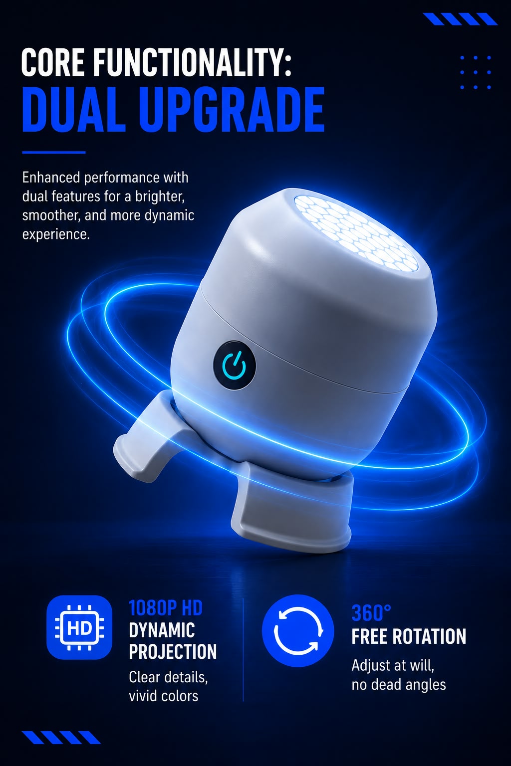 Perspectaa Rotating Starry Sky Projection Night Light - Landing Image 1