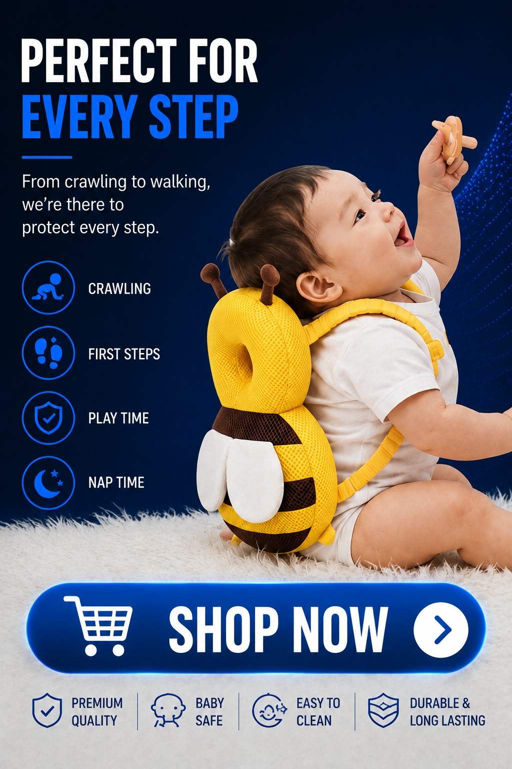 Perspectaa Infant Anti-Fall Head Protection Pillow - Landing Image 3