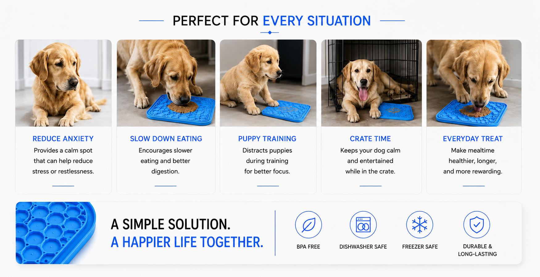 Perspectaa Silicone Pet Licking Slow Feeder Pad - Landing Image 2
