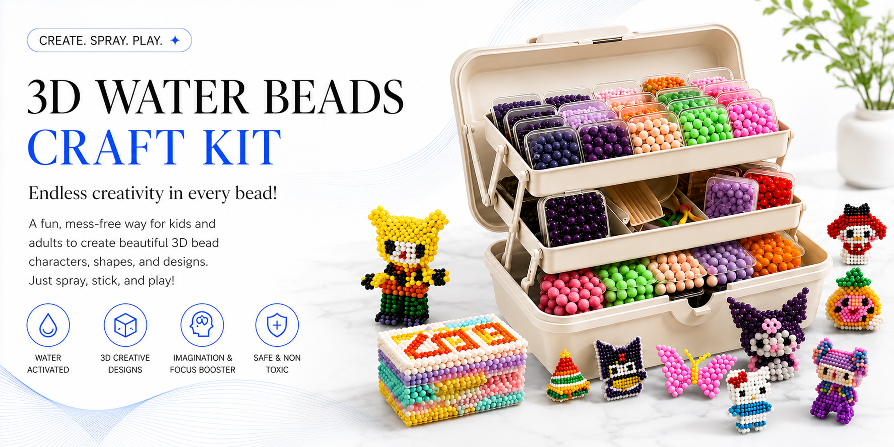 Perspectaa Luminous Magic Beads DIY Educational Craft - Landing Image 2