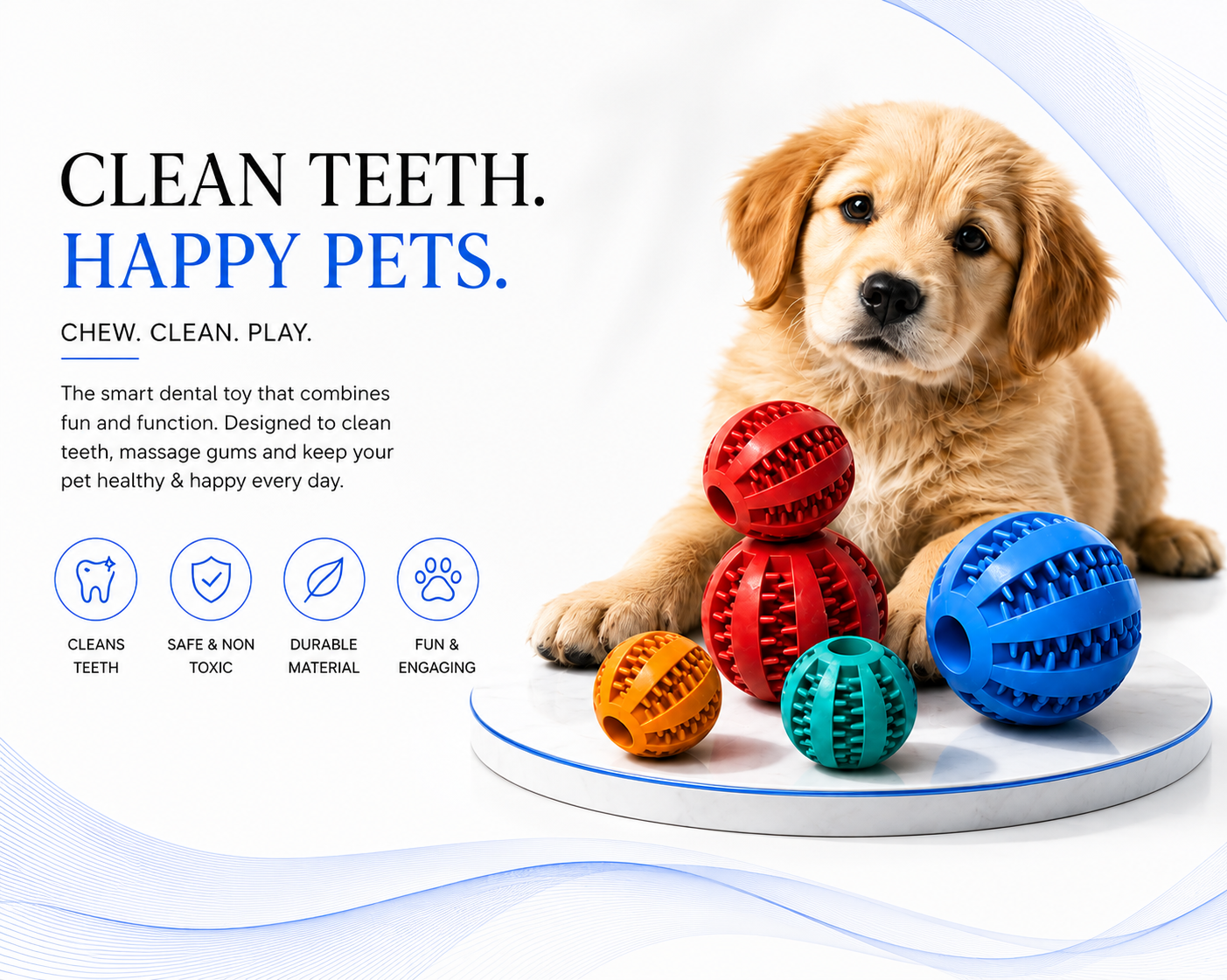 Perspectaa Pet Chew Toy with Food Dispenser - Landing Image 1