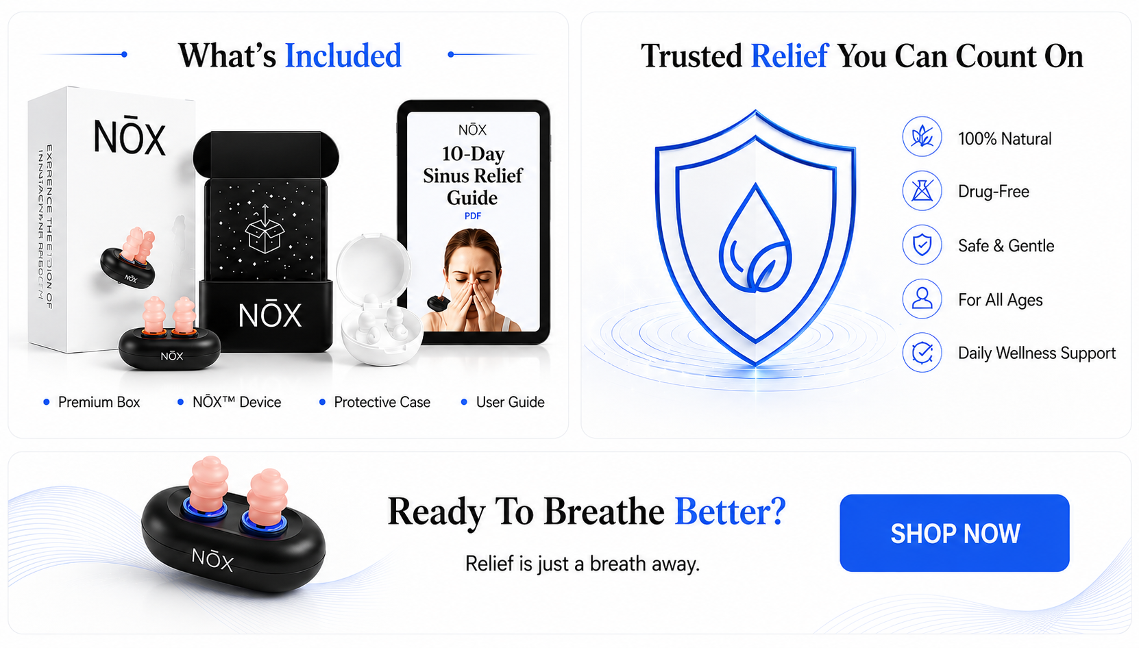 Perspectaa NŌX™ — Instant Sinus & Pressure Relief - Landing Image 2