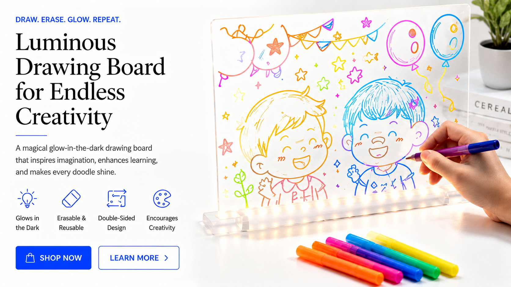 PerspectaaLuminous Drawing Board for Kids - Landing Image 3