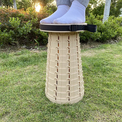 Perspectaa Portable Adjustable Telescopic Folding Stool
