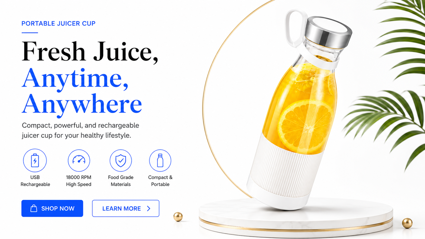 PerspectaaMini USB Rechargeable Portable Juicer Cup - Landing Image 2