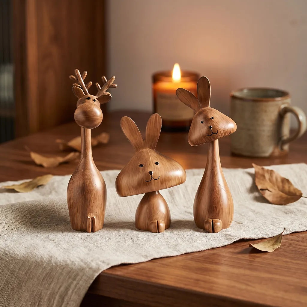 Perspectaa Medieval Style Rabbit Family Figurine