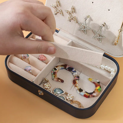 Perspectaa Portable Dual Layer Jewelry Storage Box