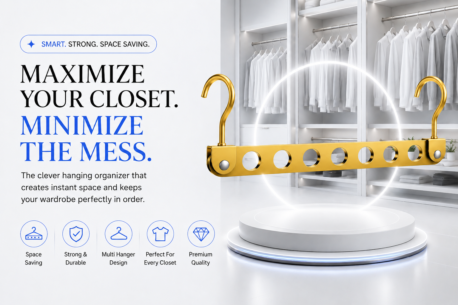 Perspectaa Aluminum Alloy Folding Pants Hanger - Landing Image 3