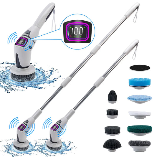 PerspectaaMultifunctional Wireless Electric Cleaning Brush with Voice Prompt