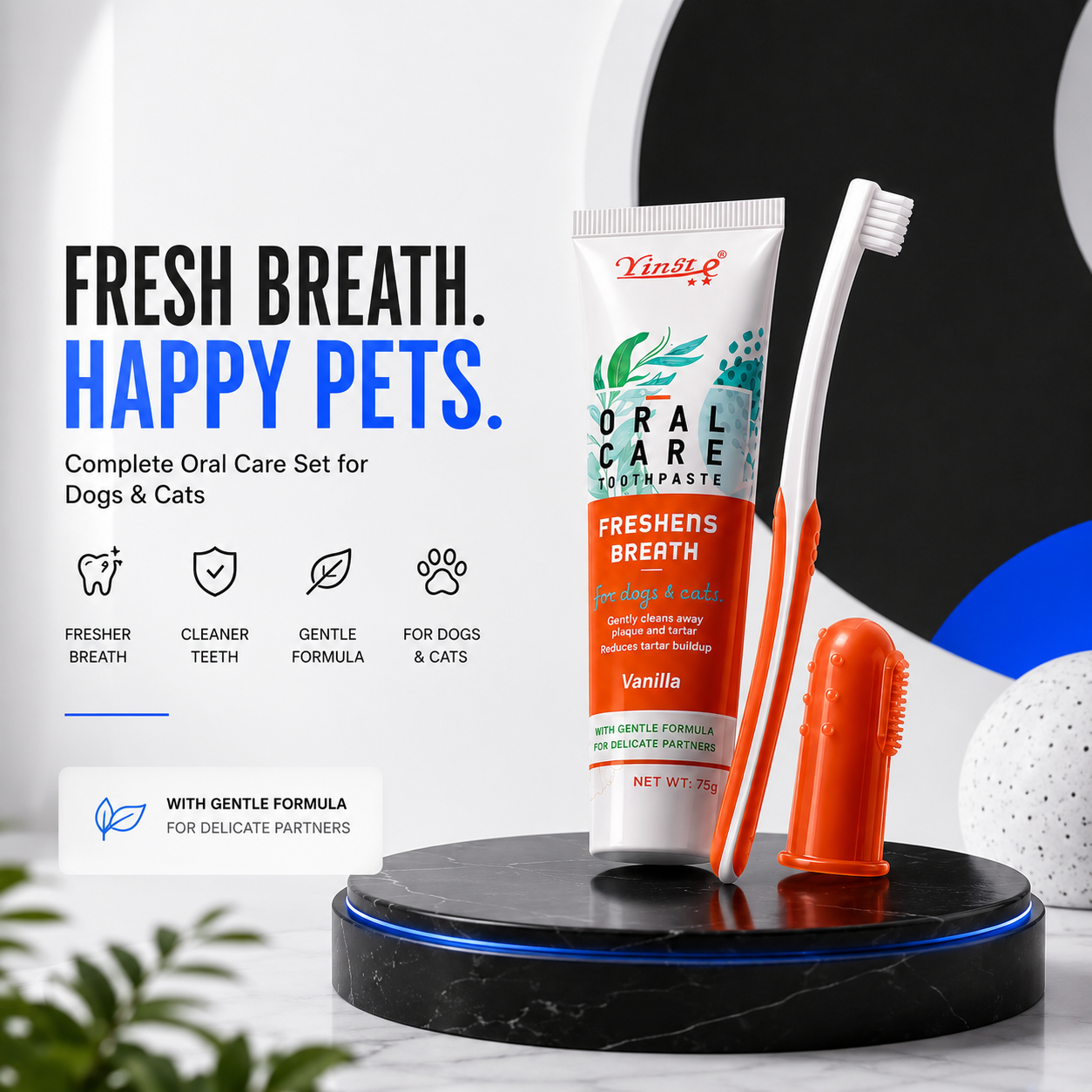 Perspectaa Pet Dental Care Toothpaste and Toothbrush Set - Landing Image 1