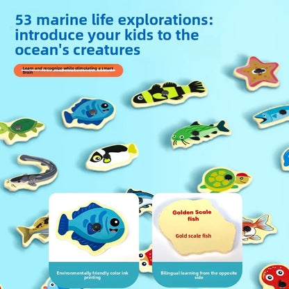 PerspectaaWooden Magnetic Fishing Game for Kids