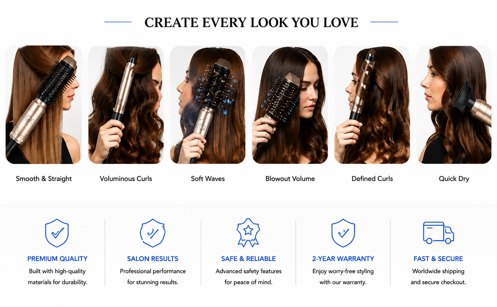 Perspectaa Professional Hair Dryer with Negative Ion Technology - Landing Image 3