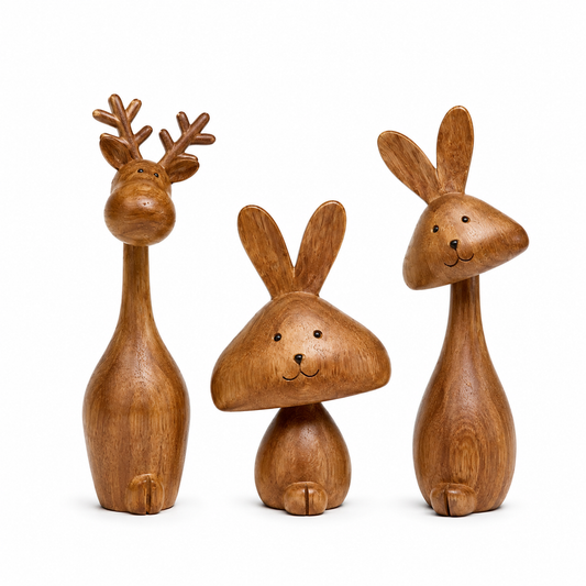Perspectaa Medieval Style Rabbit Family Figurine