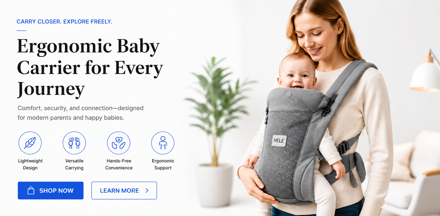 Perspectaa Lightweight Breathable Baby Carrier - Landing Image 3