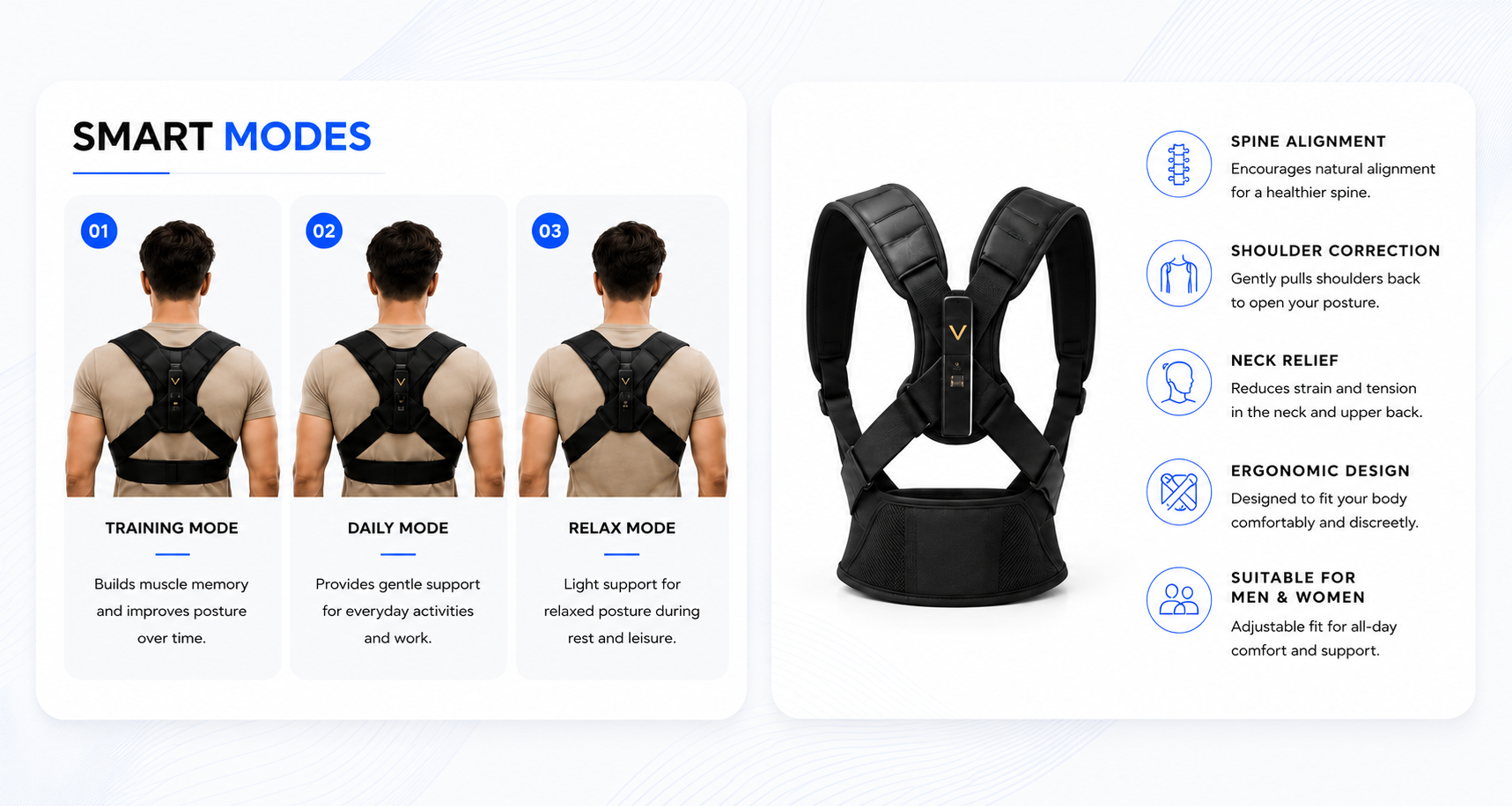 Perspectaa Posture Corrector for Shoulder and Back Support - Landing Image 4