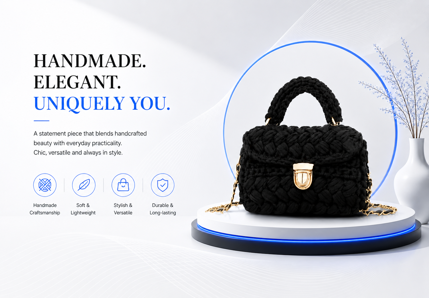 Perspectaa Handmade Woven Crossbody Bag - Landing Image 2