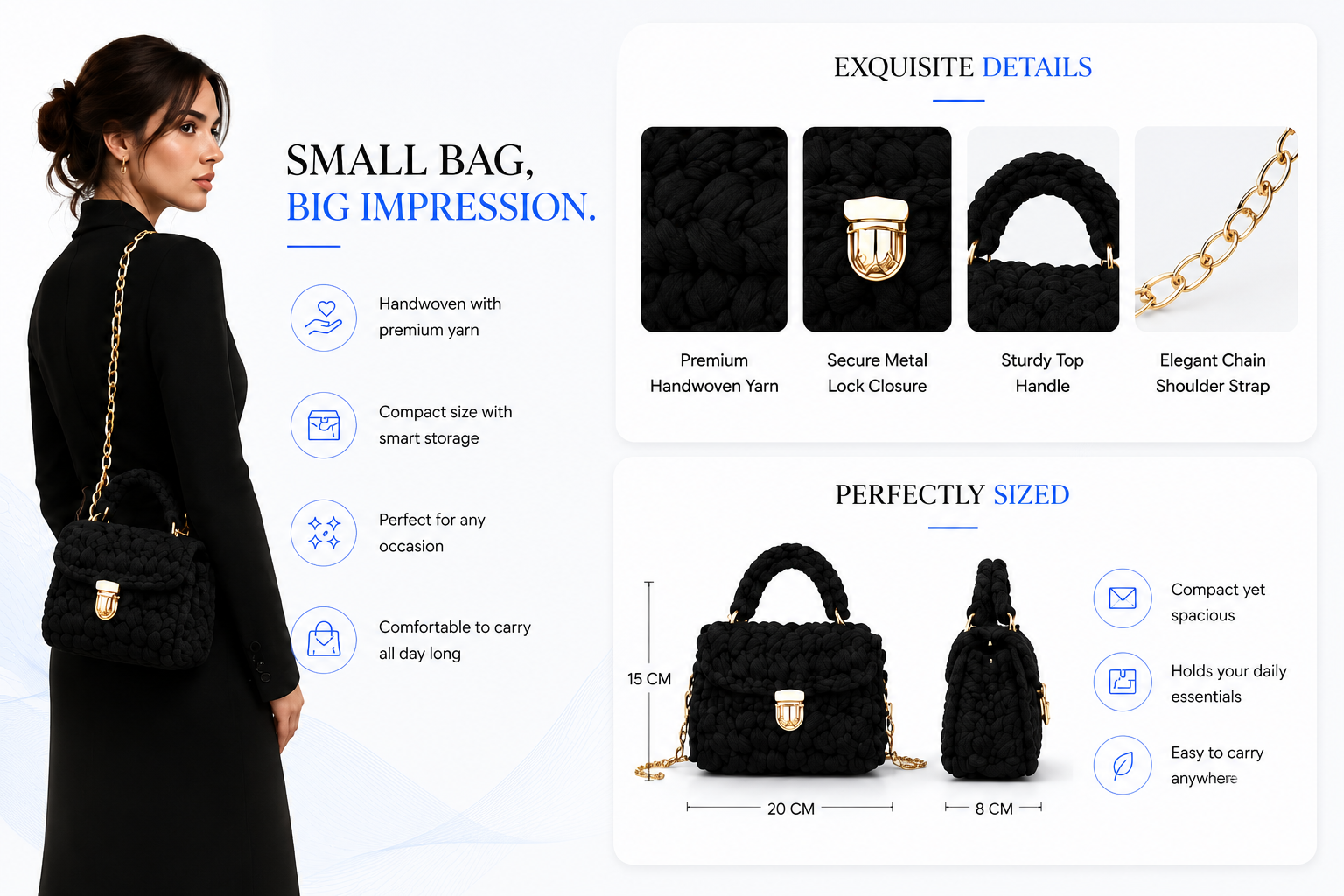 Perspectaa Handmade Woven Crossbody Bag - Landing Image 3