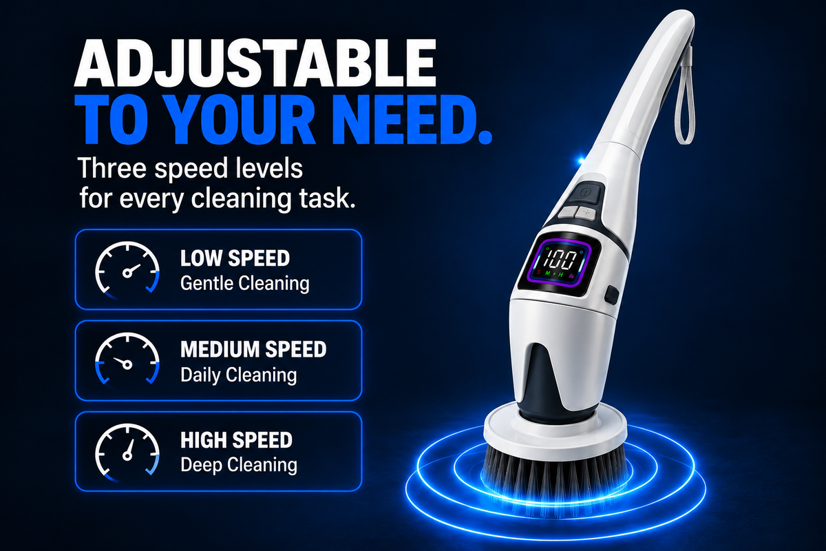Perspectaa Multifunctional Wireless Electric Cleaning Brush with Voice Prompt - Landing Image 1