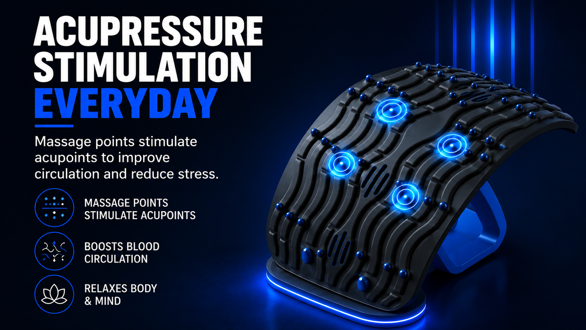 Perspectaa Inflatable Lumbar Reliever with Adjustable Air Bag Waist Support - Landing Image 1