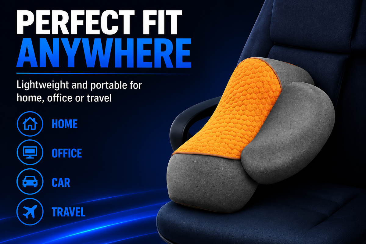 Perspectaa Adjustable Heating Massage Neck Pillow with Memory Foam - Landing Image 1