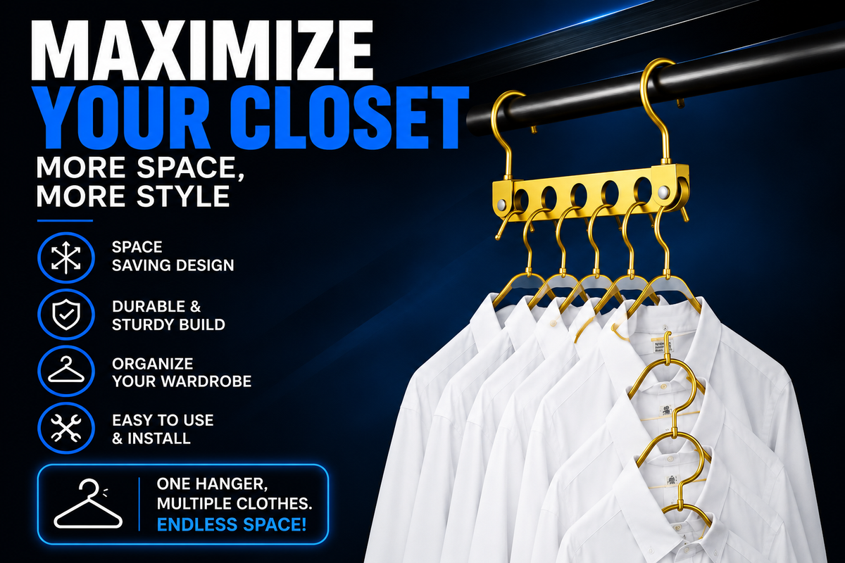Perspectaa Aluminum Alloy Folding Pants Hanger - Landing Image 1