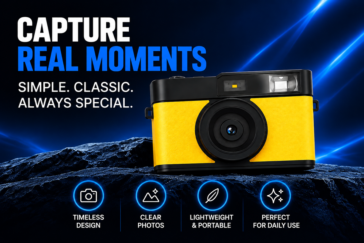 Perspectaa Retro Digital Camera with HD Filters - Landing Image 2