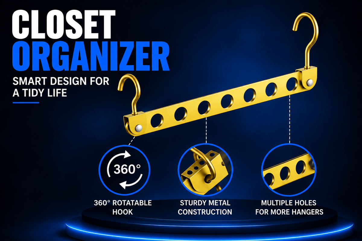 Perspectaa Aluminum Alloy Folding Pants Hanger - Landing Image 2