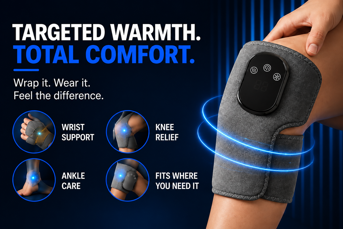 Perspectaa Electric Heating Ankle Protector with Vibration Massage and Graphene Technology - Landing Image 3