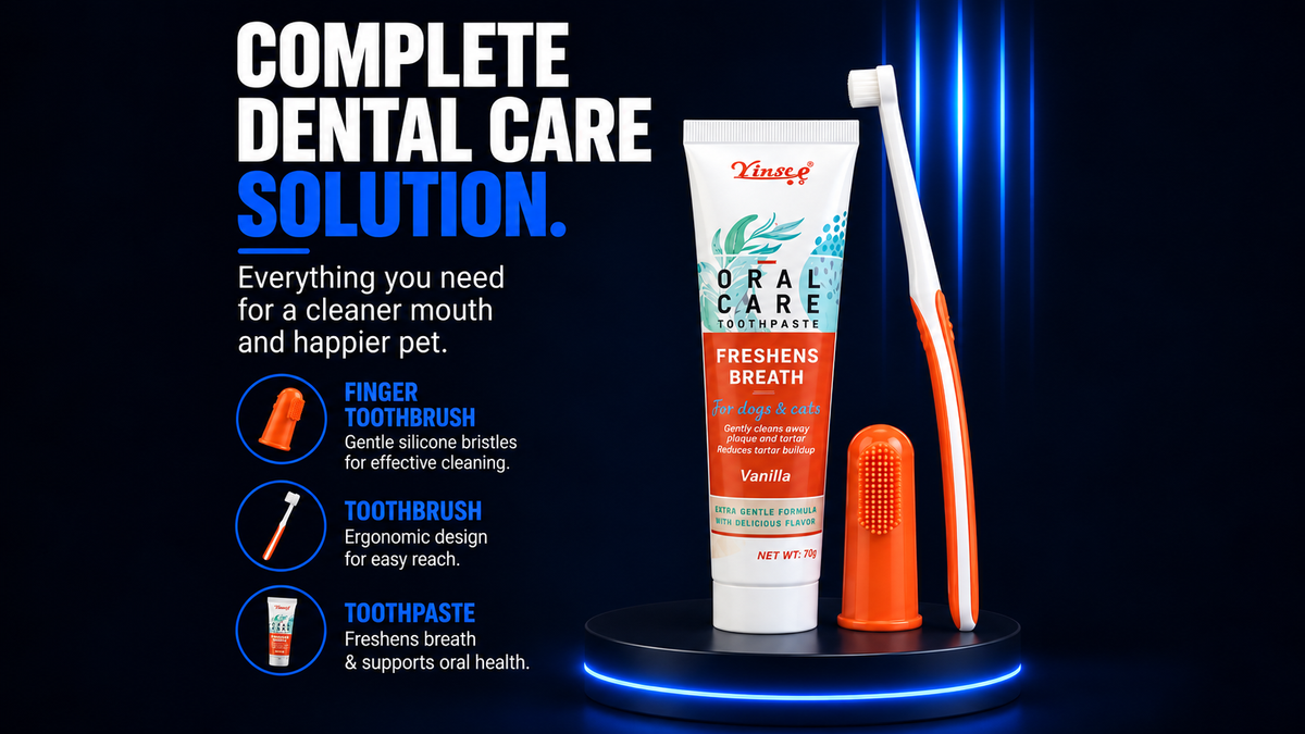 Perspectaa Pet Dental Care Toothpaste and Toothbrush Set - Landing Image 3