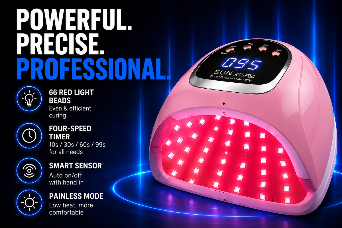 Perspectaa LED Nail Lamp with Red Light Technology - Landing Image 2