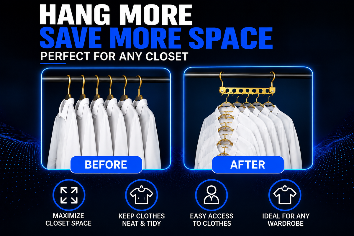 Perspectaa Aluminum Alloy Folding Pants Hanger - Landing Image 3