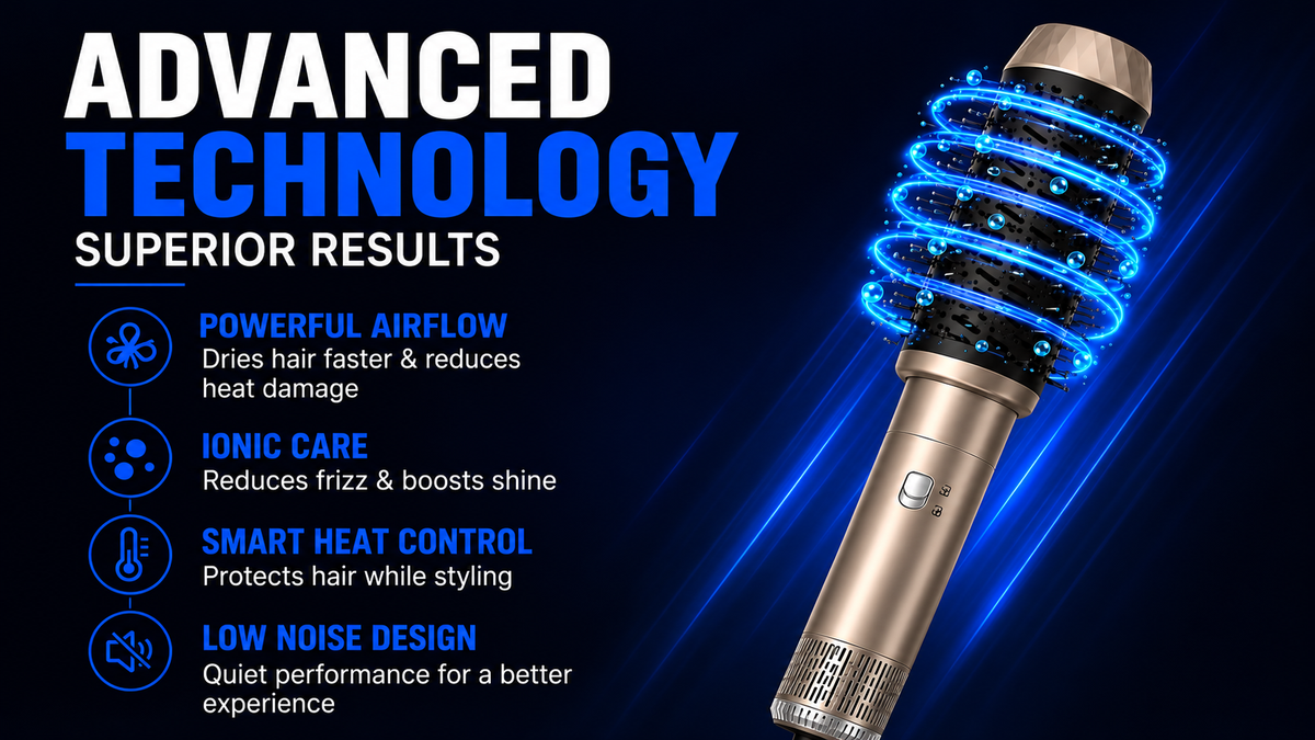 Perspectaa Professional Hair Dryer with Negative Ion Technology - Landing Image 3