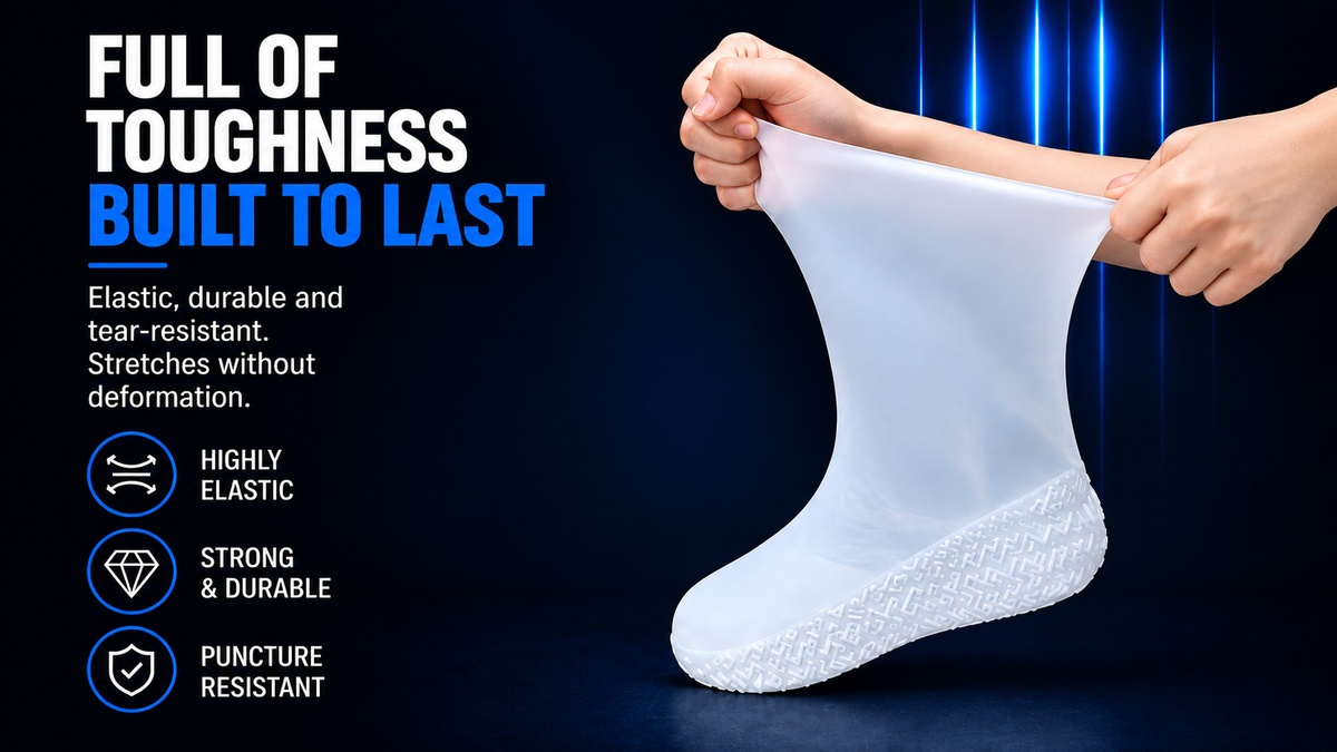 Perspectaa Waterproof Non-Slip PVC Shoe Covers - Landing Image 3