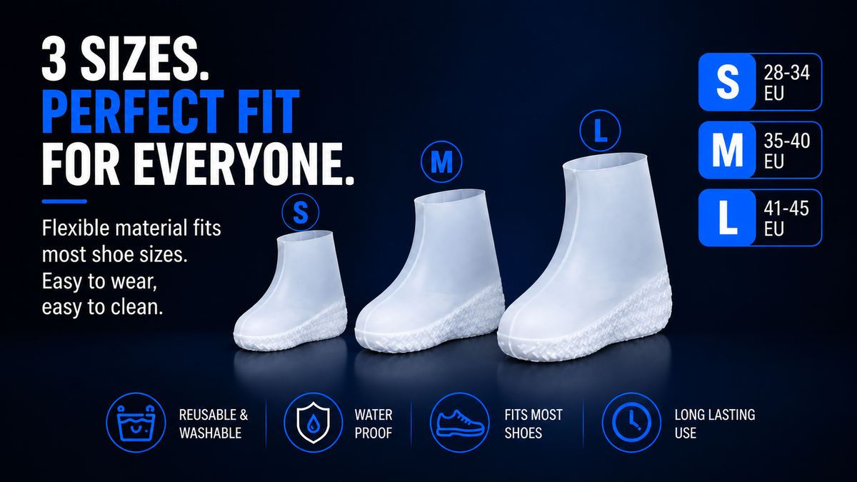 Perspectaa Waterproof Non-Slip PVC Shoe Covers - Landing Image 4