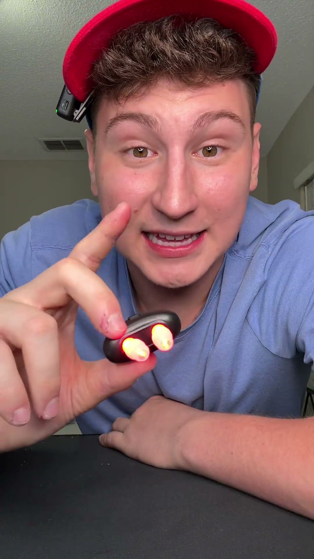 Load video: Customer review video of the Perspectaa red light nasal device