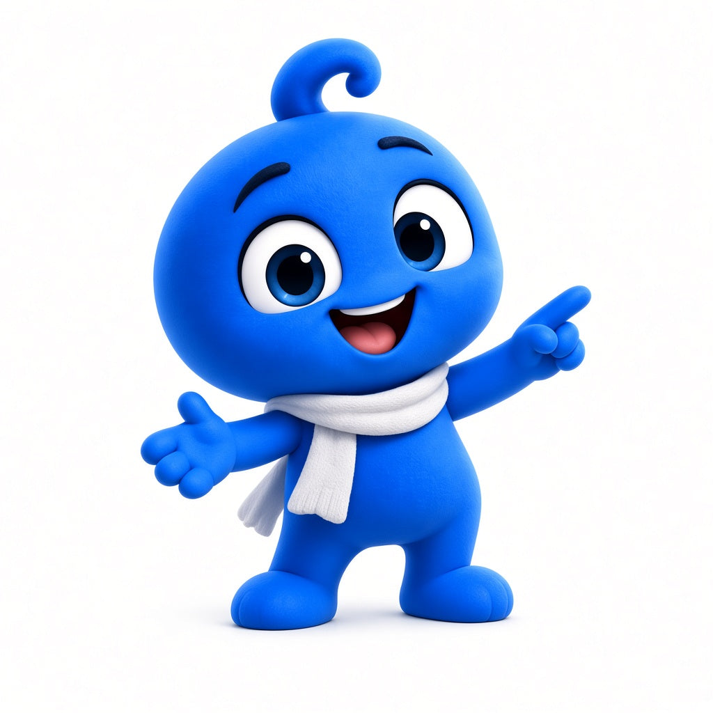 Persi, our blue mascot, introduces a charm story